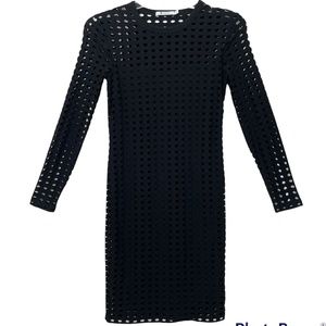 T Alexander Wang Cutout Bodycon Black Dress Women's Size S Lined